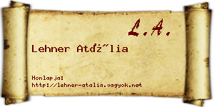 Lehner Atália névjegykártya